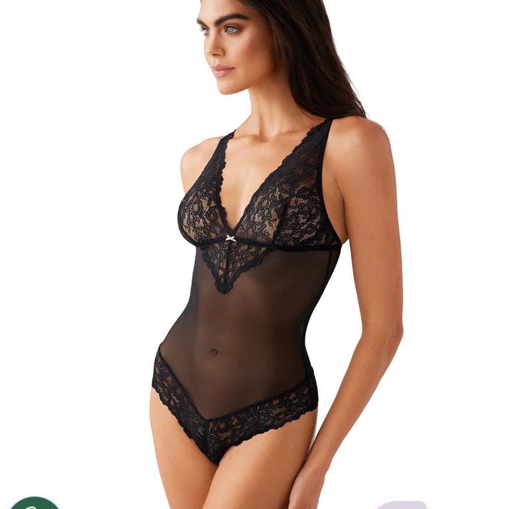 Lacy small bodysuit b temptd b.charming Bodysuit black lingerie mesh bodysuit
